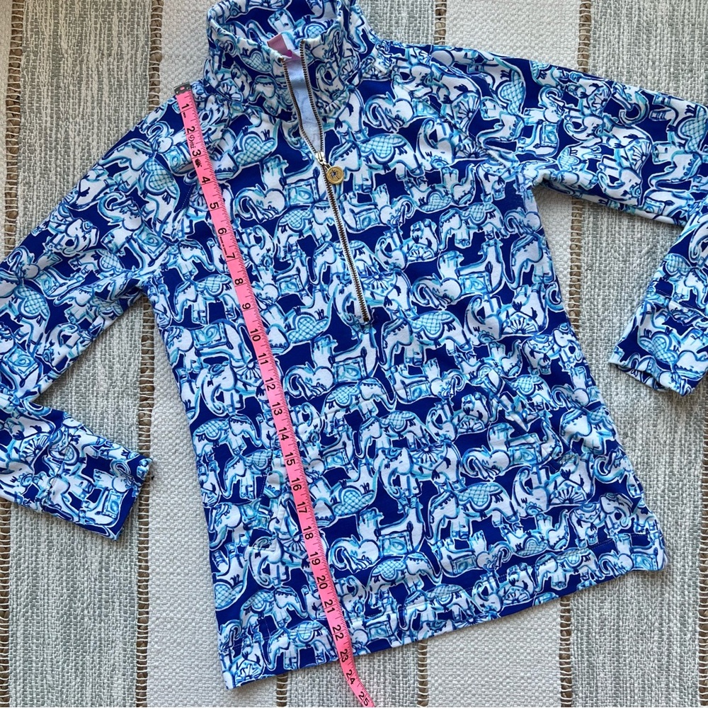 Lilly Pulitzer UPF 50+ Skipper Deep Indigo Joy Ride Popover Women’s Size XXS - Picture 5 of 10